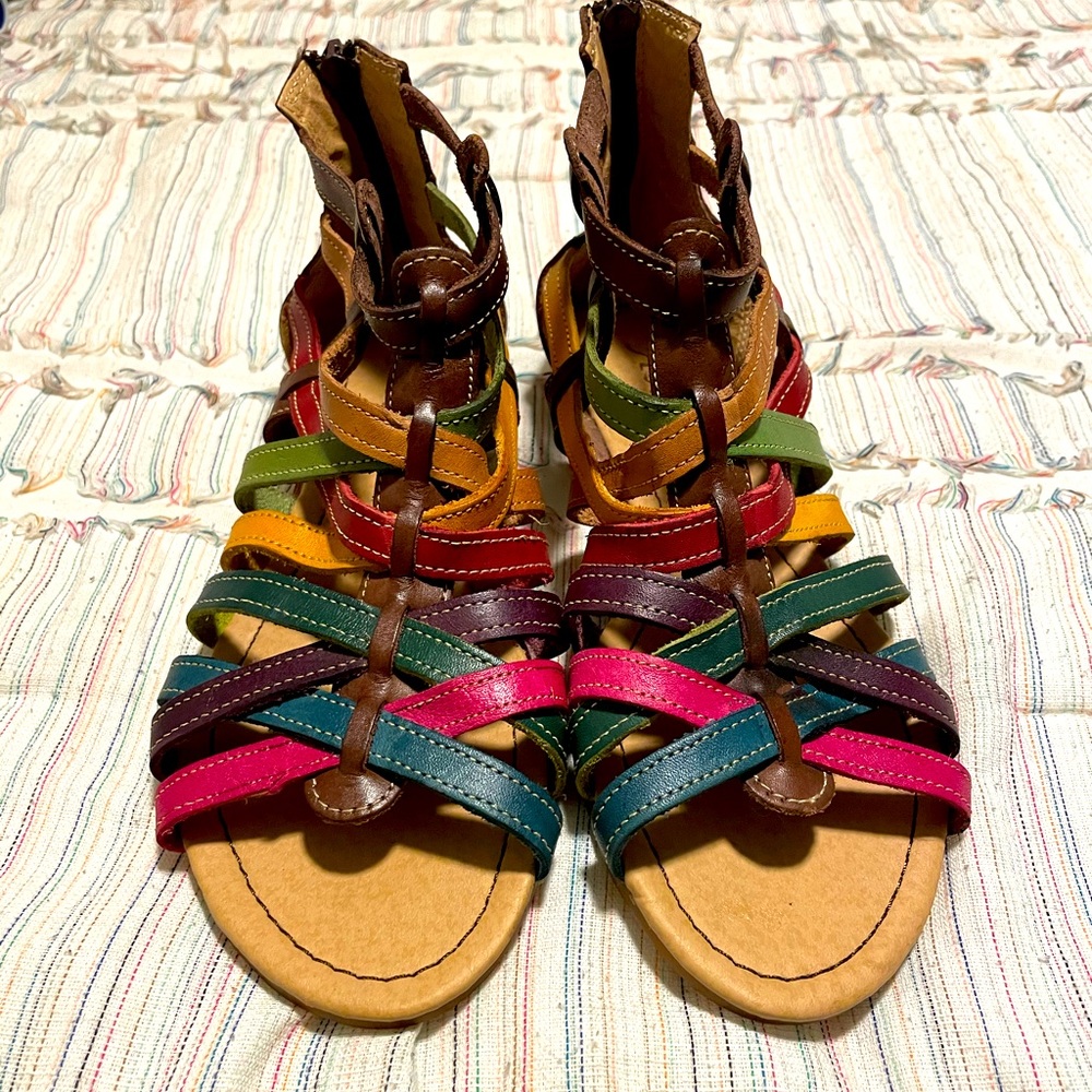 Colorful Mexican Huaraches (sandals) Size 8